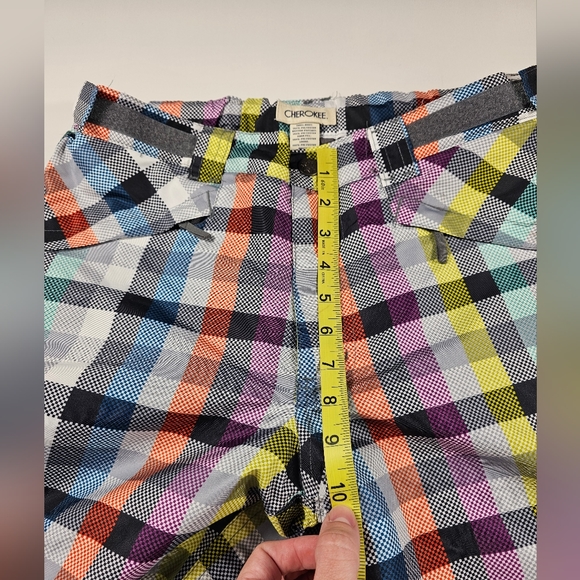 Plaid Colorful Snow Pants Snowboard Ski Lined Waterproof XL children's EUC ^ - Picture 3 of 7